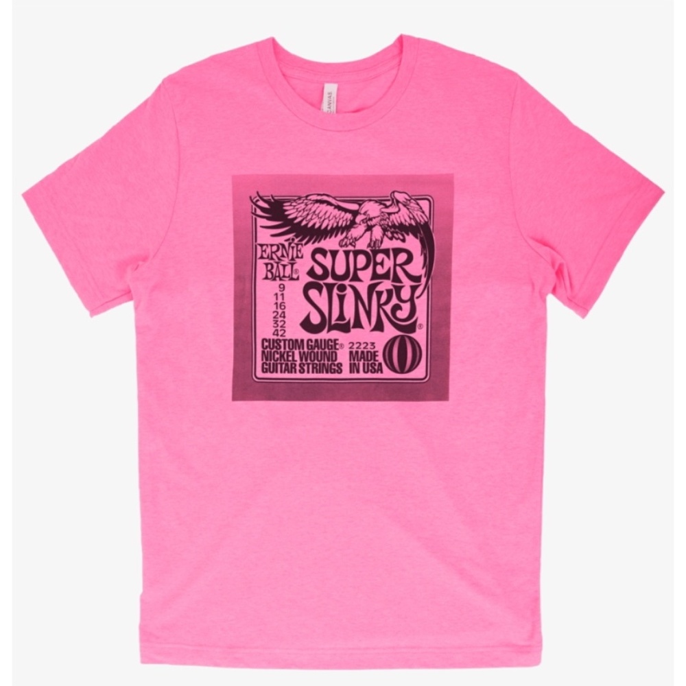 Canvas Ernie Ball Super Slinky Guitar Strings Graphic Crewneck Unisex Tee